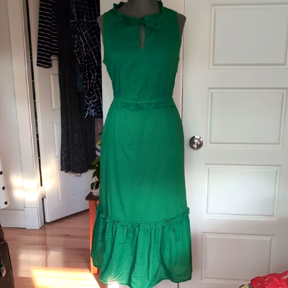 J Crew Tiered Cotton Dress